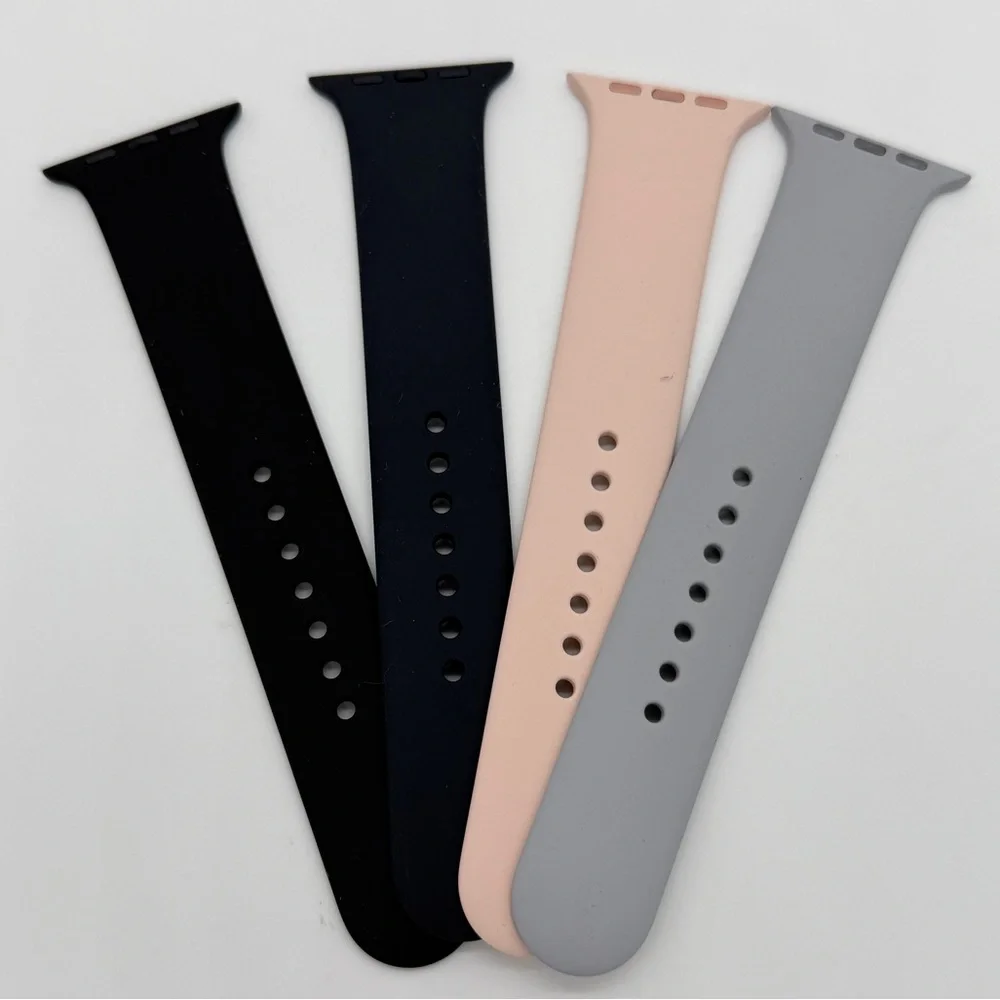 Genuine Authentic Apple Watch Band Replacement Black Midnight Light Grey Pink